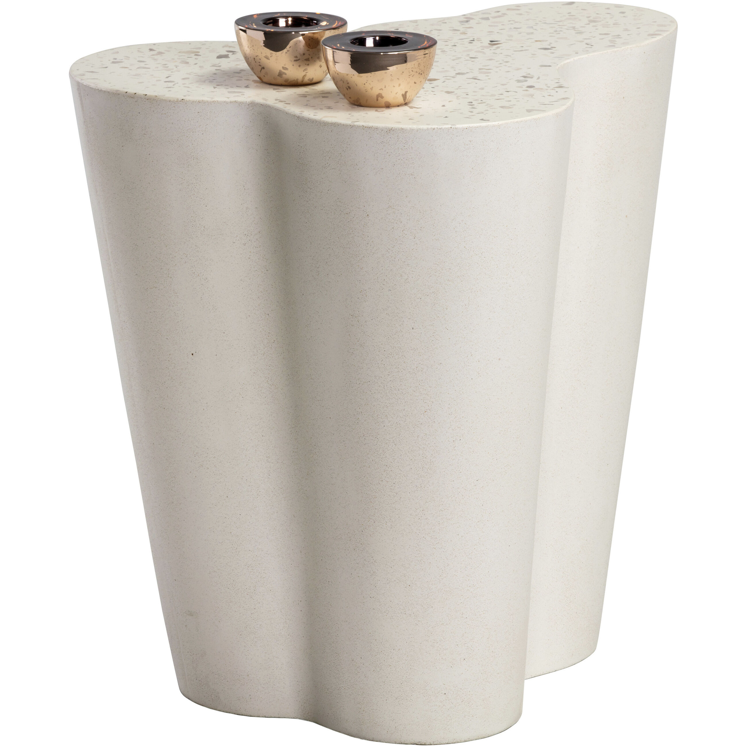 Ava 22 X 22 inch Marble Look Outdoor Side Table, Large